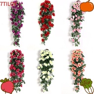 7TILOYSHOP Artificial Flower, Fabric Flowers Wall Mounted Rose Wall Hanging, Creative Plastic Leaves