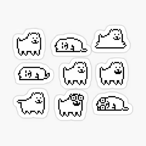 Annoying Dog Undertale Hq 5PCS Stickers for Stickers Anime Cute Kid Background Bumper Luggage Water 