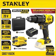 Stanley SBD710D2K-B1 Cordless Brushless Drill Driver 20V Comes With 2x 2.0Ah Battery & 1x Charger