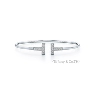 Tiffany &amp; Co. ทิฟฟานี่ และ Co สร้อยข้อมือลวดลายเพชรในสีเหลือง/กุหลาบ/ขาว 18 k สีทองขนาดกลางกำไลออกแบบแบรนด์หรูหรา