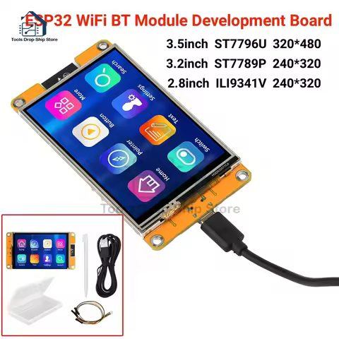 ESP32 WiFi BT Module Development Board 3.5 Inch ST7796U Drive 320 * 480 Resolution LCD TFT Touch Scr