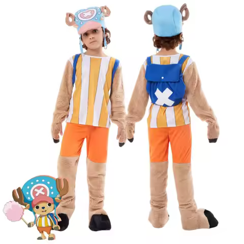 Anime Tony Tony Chopper Cosplay Costume Kingdom of Drum Thousand Sunny Adult Plush Fur Uniform Knaps