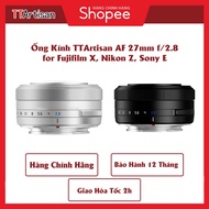 TTArtisan Auto Focus 27mm f/2.8 Lens For Sony E-Mount, Fujifilm X-Mount Cameras - Genuine