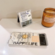 Mobile Phone Foldable Screen Transparent Protective Case For Samsung-Happy Life