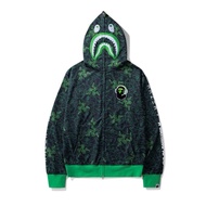 BAPE Bape Razer แจ็คเก็ตรูดซิปมีหมวกลายพราง E-Sports เสื้อสเวตเตอร์ฉลามทรงหลวมลำลองสำหรับผู้ชายและผู