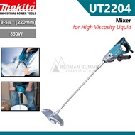 Makita UT2204 Power Mixer, 220mm (8-5/8′′), 850W, for High Viscosity Liquid
