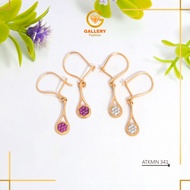 8K Gold Water Drop Flower Gold Earrings ATKMN-341 Gallery 21 Fashion