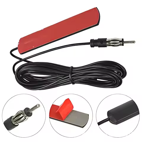 Car FM Antenna FM Radio Antenna Adapter Patch Antenna 5 Meters Cable Windshield Paste FM Radio Anten