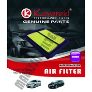 HONDA ODYSSEY(RB1,RB2) 2.4 ELYSION(PR1,PR2) 2.4 PENAPIS AIR FILTER RHD-RFG-P 17220-RFG-WOO