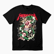 Baju Tshirt Lelaki Baju Oversize Lelaki Metallica Band Rock Tshirt 100% Cotton, 200g Cod
