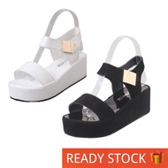 UX9 Ready Stock - Grimo Metal Plate Princess Style High Heel Sandals
