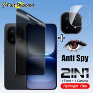 2in1 Privacy Screen Protect Hydrogel Film For iQOO 15 13 iQOO15 iQOO13 5G 2025 Not fingerprint unloc