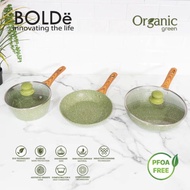 Panci Bolde ORGANIC GREEN PAN 5 pcs set / Bolde Organic Green Cookware