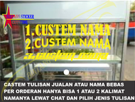 Stiker Etalase Custom Desain Personalisasi - Warna Elegan untuk Dekorasi Toko stiker buat kaca etala
