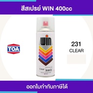 CLEAR ( 231 ) WIN Spray TOA Tin 400cc  Tin /Spray Tin /Cat Tin/ 喷漆 / Cat Spray / Acrylic Lacquer Pai