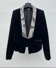 正品⭐️Balmain 刺繡天鵝絨西裝外套