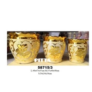 Gold ‘FU’ Designed Ceramic Pot