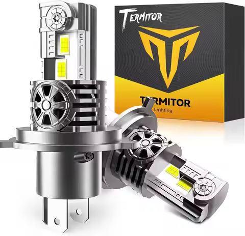 Termitor LED H4 9003 HB2 Light Bulbs,90000LM Super Bright Hi/Low Beam, 6500K H4 9003 Fog Lights,IP68