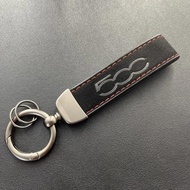 Luxury Suede Leather Keychain Key Chain Rings For For Fiat 500 500L 500X 500C Abarth 695 Car Accesso