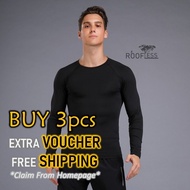 ROOFLESS Compression Shirt Men Tight Shirt Running Men Gym Shirt Sport Man Baju Fit Lelaki Baju Suka