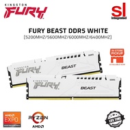 Kingston FURY Beast DDR5 WHITE (AMD EXPO) Desktop Gaming Memory RAM - 5200MHz/5600MHz/6000MHz