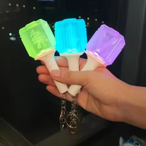 Kpop Mini Light Stick Keychains Creative Dream 127 V Wish VER 2 Lights Keyrings Bag Pendant Key Ting