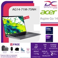 ACER Aspire GO 14 AG14-71M-75NH GRY (ULTRA7 155H 16Core /16GB/512GB/ARC/14" WUXGA IPS /Win11H)2YRS
