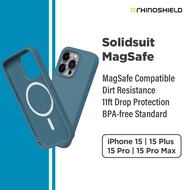RhinoShield SolidSuit MagSafe iPhone 15/15 Plus/15 Pro/15 Pro Max Smooth Case 14/14 Pro Max TPE Casing 11ft Drop Protection Dirt Resistant Cover