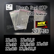 Opp plastic packaging size 12x12 12x18, 12x20, 12x21.5, 12.5x20, 12.5x21.5, 12x25 cm ~ MEDIUM 20 MIC