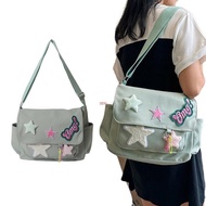 seng Elegant Shoulder Bag Y2K Aesthetic Canvas Messenger Purse Versatile Bag Y2K Style Bag Lightweig
