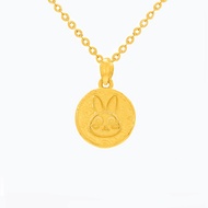 Zodiac Rabbit Coin Pendant in 999 Pure Gold
