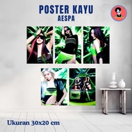 AESPA KPOP WINTER GISELLE KARINA NINGNING WOODEN POSTER