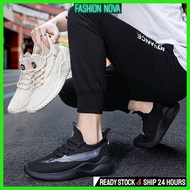 Fashion Nova 🎁 Ready Stock 🌈  Stripe Sneakers Unisex Men's Women's Sneakers Running Breathable Sport