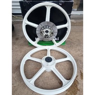 KAWASAKI AR80 EX5 DREAM CUSTOM HUB 140X18 SPORT RIM WHITE CUSTOM HUB 140X18