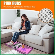 Dollar Bath Mat Non-Slip Floor Mat Pink Money Rug Kitchen Rug Shower Carpet 100 Dollar Bill Floor Ru