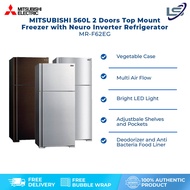 MITSUBISHI 560L 2 Doors Top Mount Freezer with Neuro Inverter Refrigerator MR-F62EG | Door Alarm | Twist Ice Maker