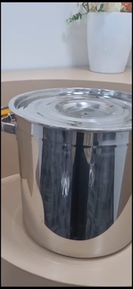 Panci Dandang Stockpot Besar Masak Kuah Sop Bakso Soto Bubur Stainless Steel Tebal 25mm Korea