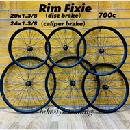 Rim Fixie 700c/ 24x1.3/8 / 20x1.3/8 /Rim fixie basikal budak