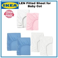 🔥HOT ITEM🔥 IKEA LEN 2 Helai Sarung Cadar Fitted Sheet for Baby Cot (60x120 cm)