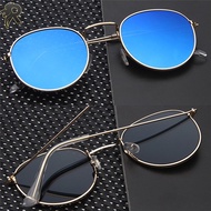 RL Sunglasses Women Metal Frame Circle Glasses Mirrored Round Sun Glasses