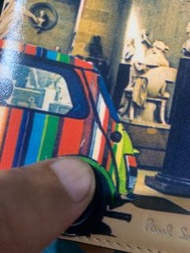 瑕 0.2cm 刮痕 絕版 九成新 Paul Smith x Mini Cooper 真皮 皮夾 @