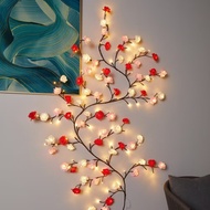 LED Branch Light Rattan Light Valentine's Day Indoor Wall Decoration Bendable Shape Rose Light Dimma