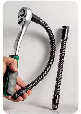 Flexible Socket Ratchet Wrench Drive Extension Auto Repair Tool 1/2 Driver Flexible Socket Extension
