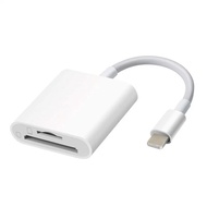 【New】 8 Pin to SD + TF Card Reader 2 in 1 Adapter For iPhone / iPad, Cable Length: 9.7cm(Double Slot