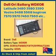 Dell Battery WDX0R 3CRH3 FW8KR Y3F7Y 8YPRW T2JX4 42Wh Vostro 5568 5468 15 5568 14 5468 3379 13-3379 