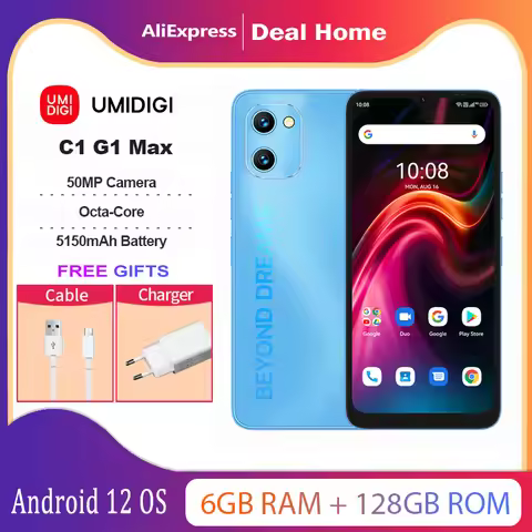 UMIDIGI C1 Max / G1 Max , 6,52-дюймовым дисплеем, восьмиядерным процессором, 6 ГБ+128 ГБ, 6,52 мАч, 