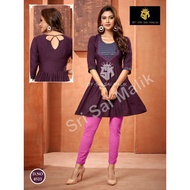 ♦Designer Short Kurtis Only (SK1) with 8 colours ♦ Plus Size  4XL & 5XL Available ‼️ Ready Stock