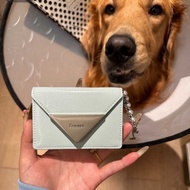 Korean Fennec Wallet - Patent Leather Triangle Design with Coin Pouch & Card Slots