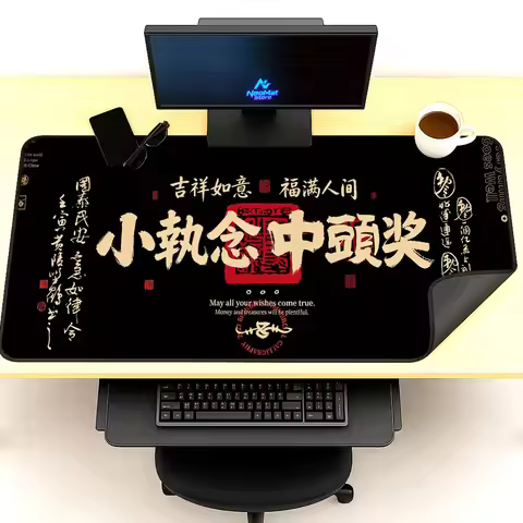 chinese letter mouse mat black office table pads extra large mouse pad gamer pc decoration giant mou