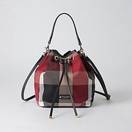 [Direct From Japan] Crestbridge Blue Label Checked Canvas Colon Bucket Bag ( Red )